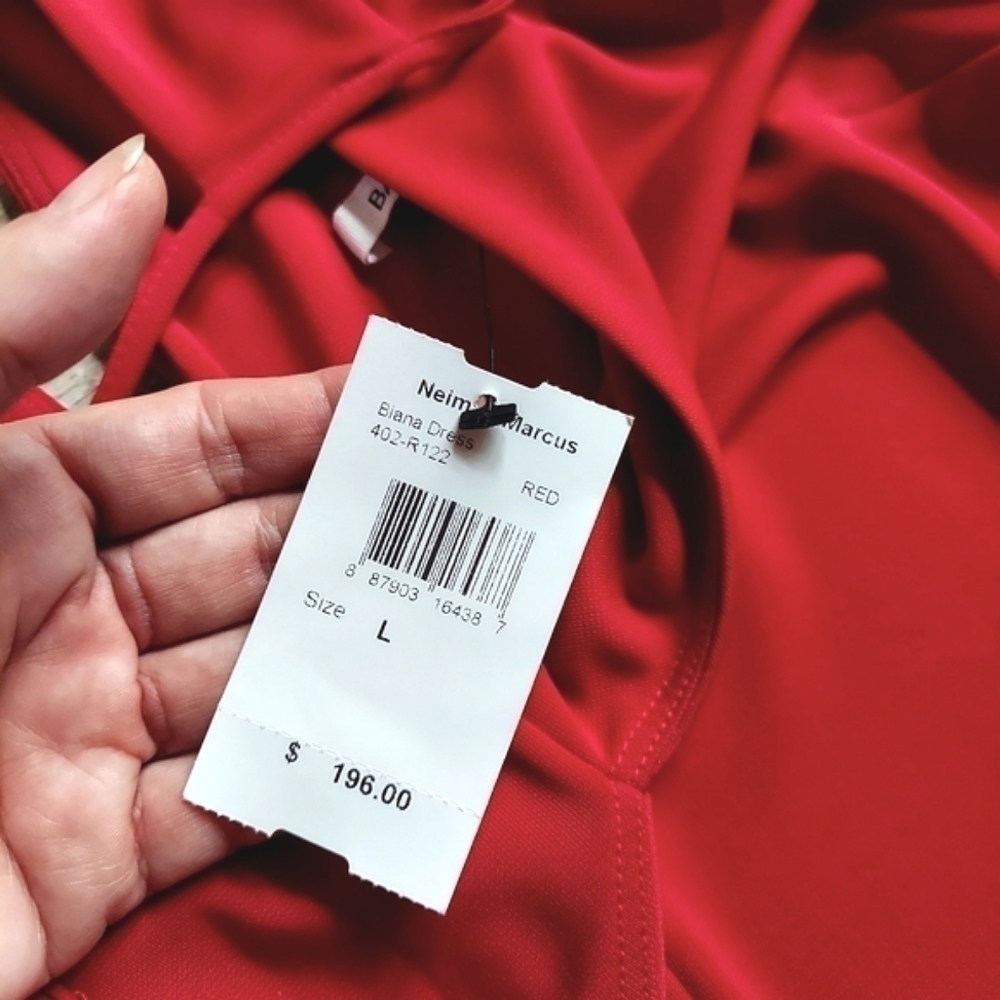 NWT Neiman Marcus Bailey 44 Red Maxi Cocktail Dress - Picture 11 of 14